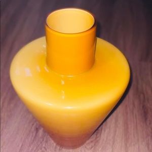 Beautiful yellow glass vase